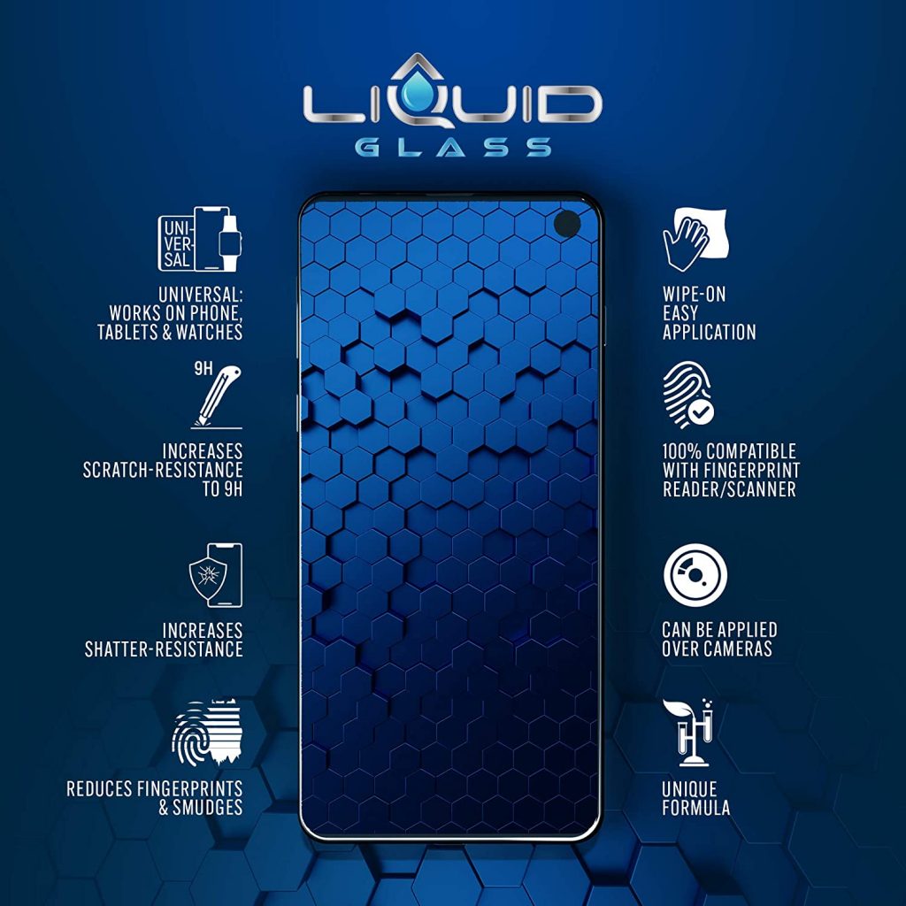 Liquid Glass Screen Protector for All Phones Tablets and Smart Watches Bottle ProofTech
