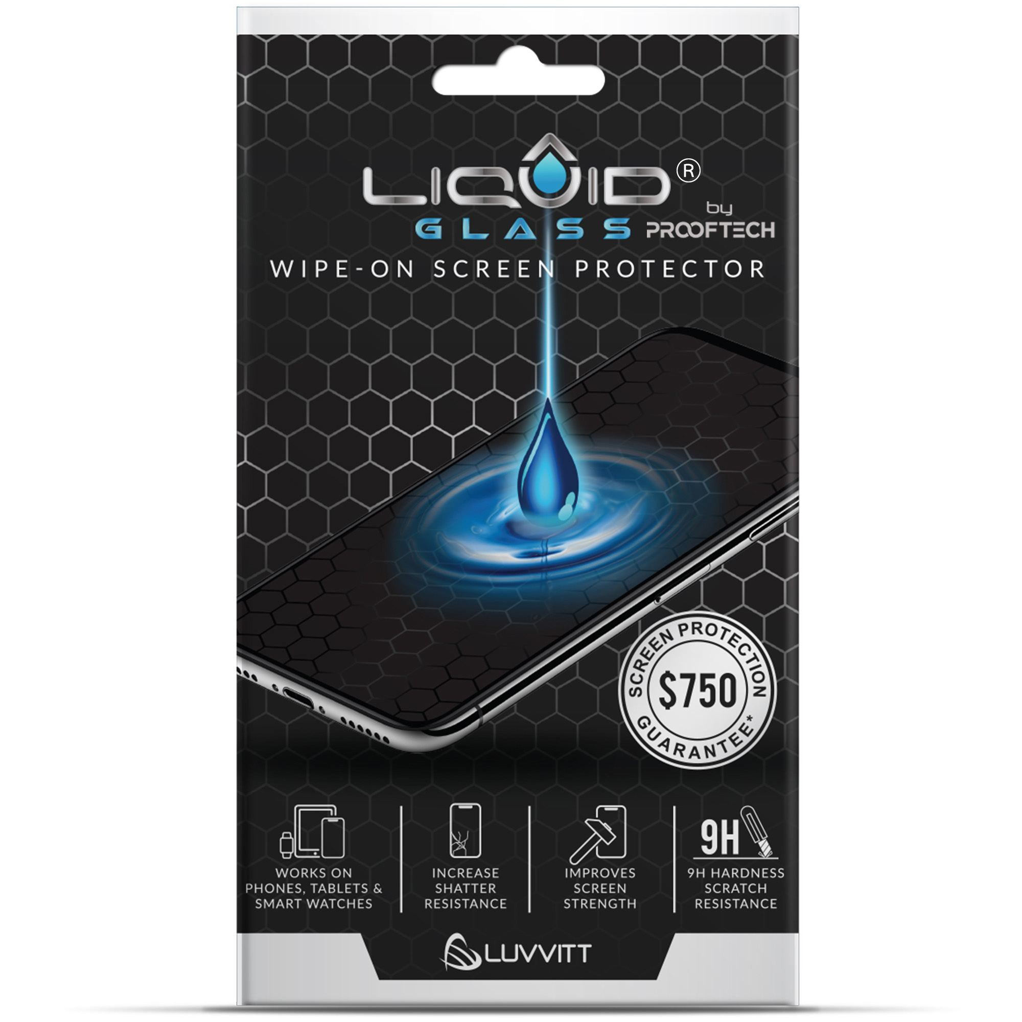Liquid Glass Screen Protector with $750 Guarantee for All Phones Tablets and Smart Watches